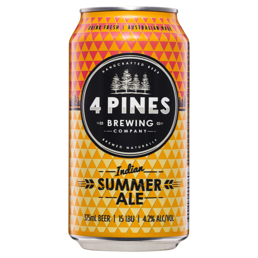 4 Pines Brewing Indian Summer Ale Cans, 375 ml (Pack Of 24)  Visit the 4 PINES Store