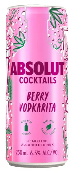 Absolut Cocktails Berry Vodkarita Can 4x 250ml  Absolut