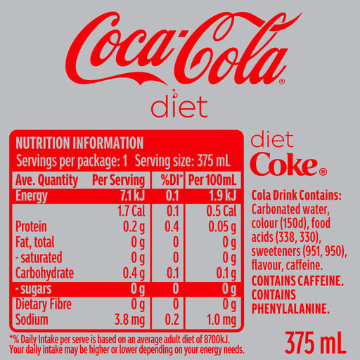Coca-Cola Diet Soft Drink Multipack Cans 10 x 375mL  Visit the Coca-Cola Store