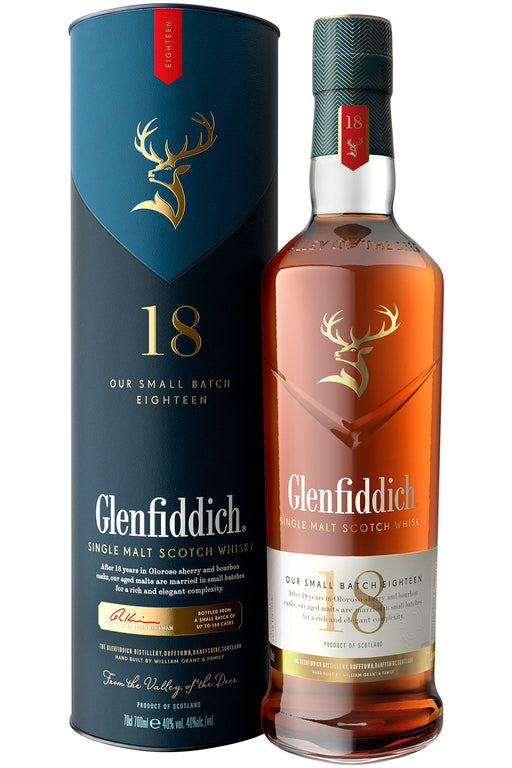 Glenfiddich 18 Year Old Single Malt Scotch Whisky with Gift Box, 70cl  Visit the Glenfiddich Store