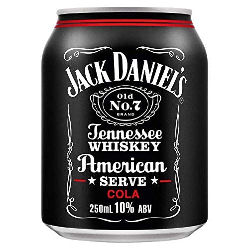 Jack Daniel's American Serve Whiskey & Cola, 10%, 10 x 250 ml Cans (10 pack)  Visit the Jack Daniel's Store