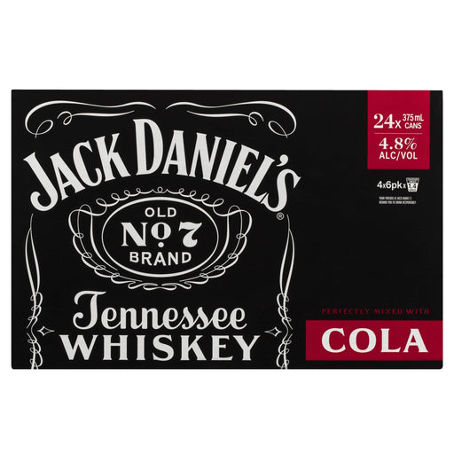 Jack Daniel's Tennessee Whiskey & Cola, 4.8%, 24 x 330ml Bottles  Visit the Jack Daniel's Store