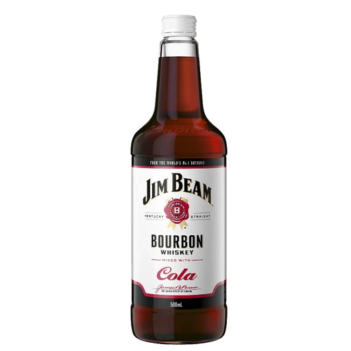 Jim Beam White Label Bourbon & Cola 4.8% 500mL (Pack of 12)  Auzi Liquor