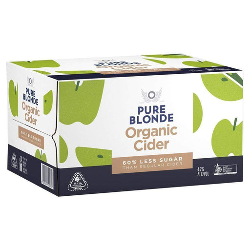 Pure Blonde Organic Cider Case 355ml Bottles Cider Carlton United Breweries