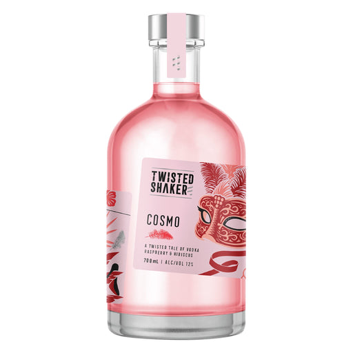 Twisted Shaker Raspberry Hibiscus Cosmo Pre Batched Cocktail (700 mL)  Twisted Shaker