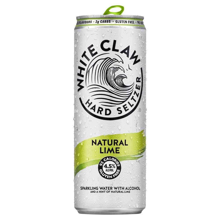 White Claw Seltzer Natural Lime Cans 330mL Hard Seltzer White Claw