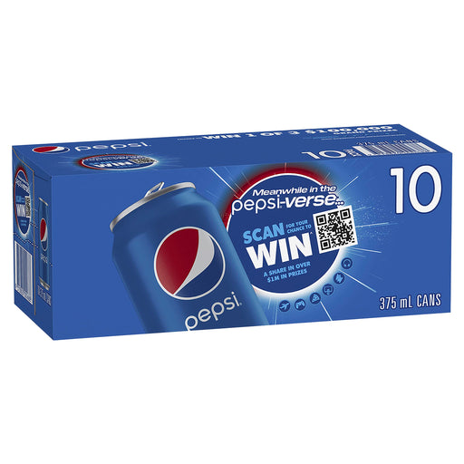 Pepsi Soft Drink Can 375 ml (Pack of 10)  Visit the Pepsi Store