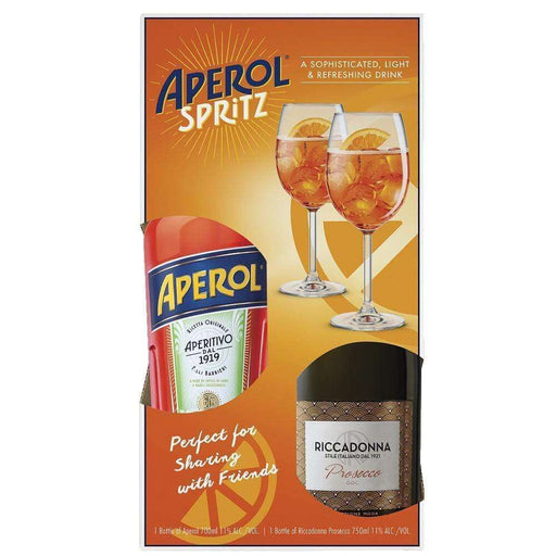 Aperol Spritz and Prosecco Gift Pack (700ml + 750ml) Apertif Aperol