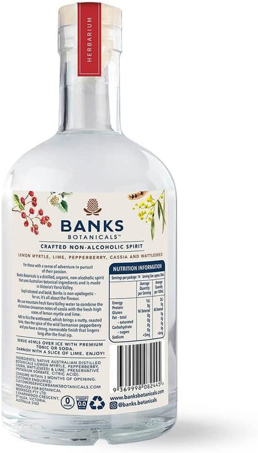 Banks Botanicals Herbarium, Non Alcoholic Spirit, 700ml, Organic, Sugar Free, Award Winning, Made for the Mix  Banks