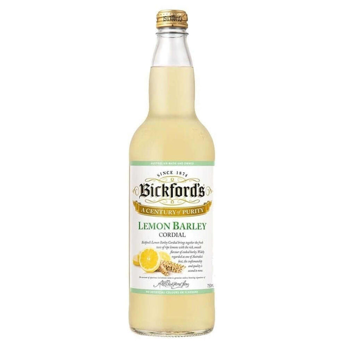 Bickford & Sons Lemon Barley Cordial 750ml Cordial Gateway