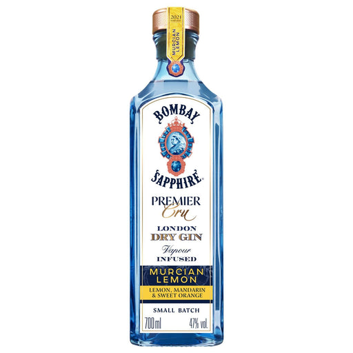 Bombay Sapphire Premier Cru London Dry Gin, Murcian Lemon, 70cl / 0.7 litre, 47% vol., Vapour Infused, Hand Selected Botanicals, From A 1761 Recipe  Bombay