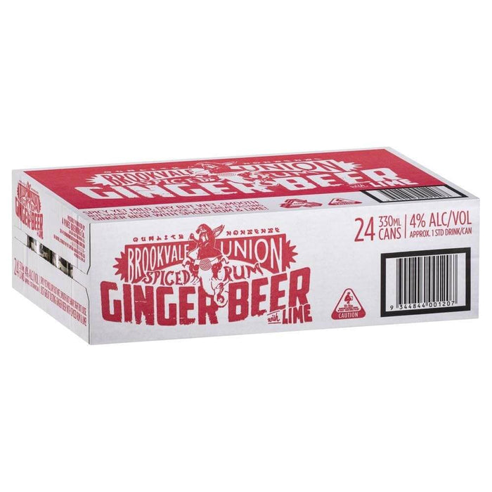 Brookvale Union Spiced Rum and Lime Ginger Beer 330ml Cans Premix Carlton United Breweries