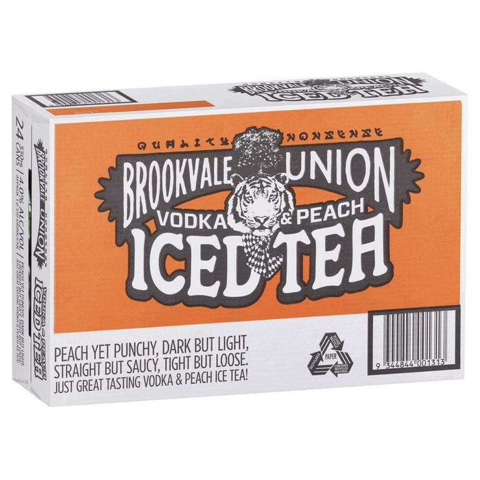 Brookvale Union Vodka & Peach Iced Tea Case 330ml Can Beer Carlton United Breweries