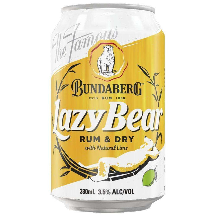 Bundaberg Rum & Dry Lazy Bear Cans 330ml RTD Gateway
