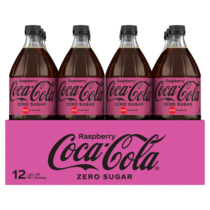 Coca-Cola Zero Sugar Raspberry Soft Drink Multipack Bottles 12 x 1.25L  Visit the Coca-Cola Store