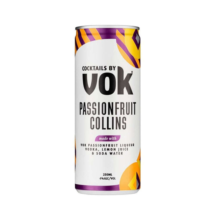 Cocktails By Vok Passionfruit Collins 250ml Premix Gateway