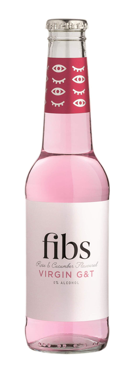 Fibs Virgin Rose and Cucumber 0% Alcohol G&T, 275 ml (Pack Of 16)  Fibs Virgin