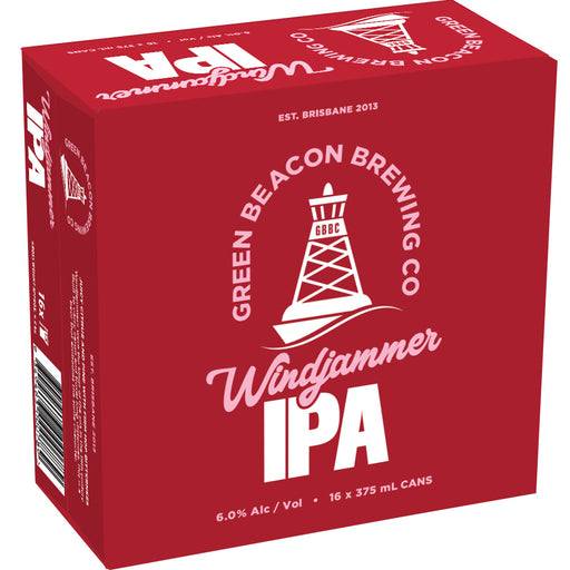 Green Beacon Windjammer India Pale Ale 4x4 x 375mL Cans Beer Green Beacon