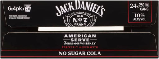 Jack Daniel's American Serve & No Sugar Cola, 10%, 24 x 250 ml Cans  Visit the Jack Daniel's Store