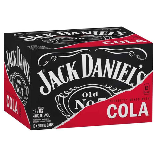 Jack Daniel's Old No. 7 Tennessee Whiskey and Cola 500mL American Whisky Jack Daniels