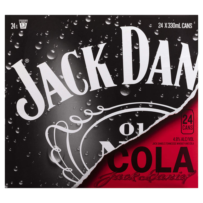 Jack Daniel's Tennessee Whiskey & Cola, 4.8%, 24 x 330 ml Cans (Cube)  Visit the Jack Daniel's Store