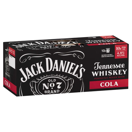 Jack Daniel's Whiskey & Cola, 4.8%, 10 x 375 ml Cans (10 pack)  Visit the Jack Daniel's Store