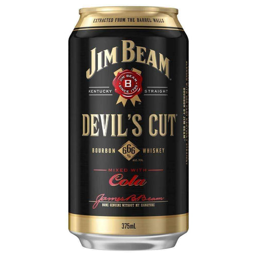 Jim Beam Devil's Cut Bourbon & Cola Cans 375mL Premix Jim Beam
