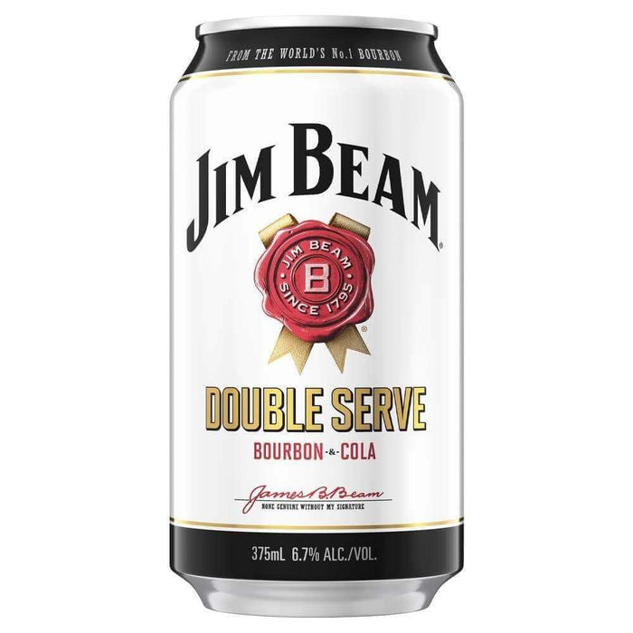 Jim Beam Double Serve Bourbon & Cola Cans 375mL Premix Jim Beam