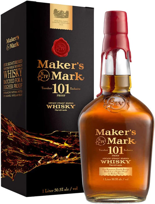 Makers Mark 101 Proof Kentucky Straight Bourbon Whisky 1L  Makers Mark