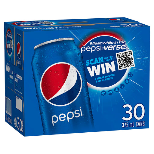 Pepsi Regular Soft Drink, 30 x 375ml  Visit the Pepsi Store