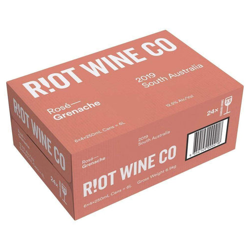 Riot Wines Rose Grenache 2019 Case 250ml Cans Beer Carlton United Breweries