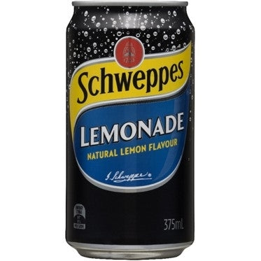 Schweppes Lemonade Cans  24 x 375mL Non-Alcoholic Beverages Schweppes