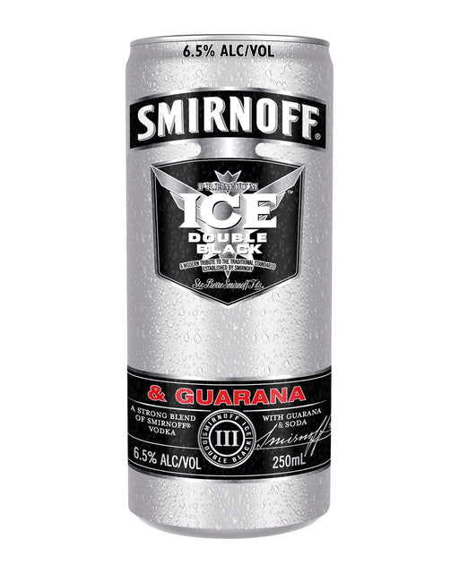 Smirnoff Ice Double Black and Guarana Vodka 250ml Cans (Pack of 24)  Smirnoff