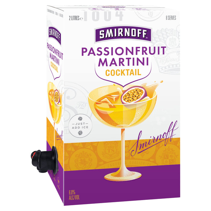 Smirnoff Passionfruit Martini Cocktail 2 Liter  Smirnoff