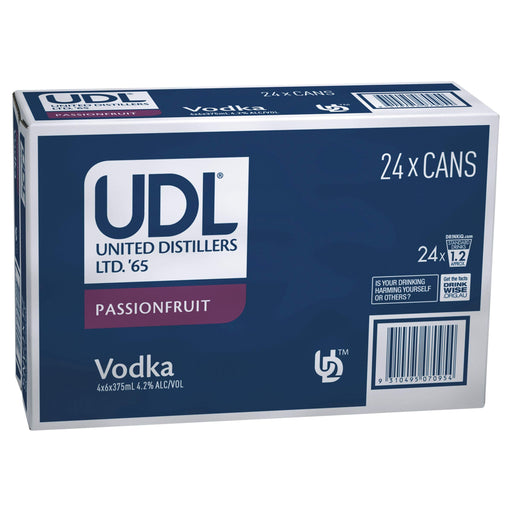 UDL Passionfruit Vodka 375ml Cans (Pack of 24)  UDL