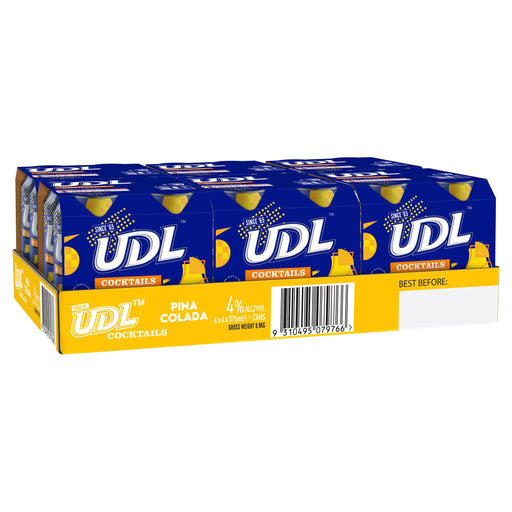 UDL Pina Colada Cocktail Mixer Can 375 ml (4 x Pack of 6)  UDL