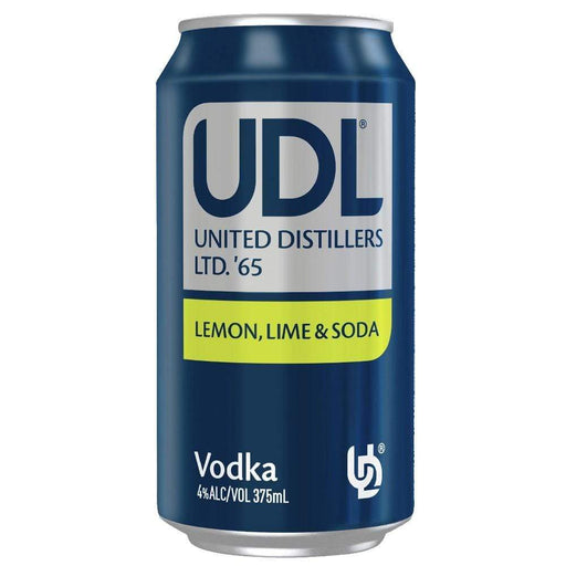 UDL Vodka Lemon Lime & Soda Cans 375ml RTD UDL