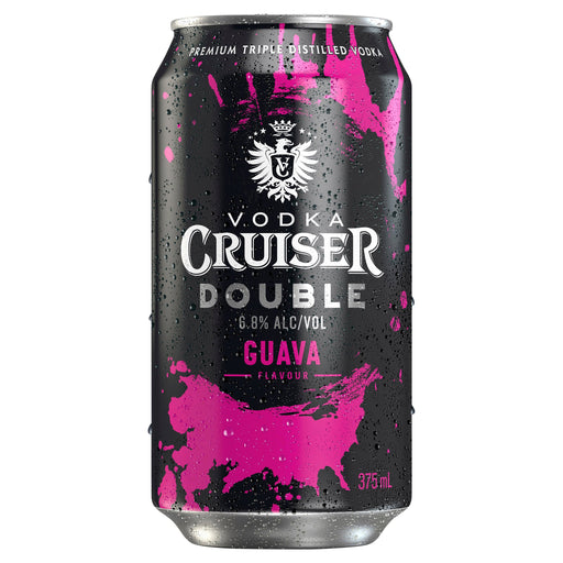 Vodka Cruiser Double Guava 6.8% 24 x 375mL Cans Spirits Vodka Cruiser