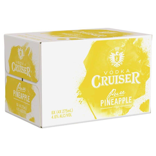 Vodka Cruiser Pure Pineapple 275ml Bottles Spirits Carlton United Breweries