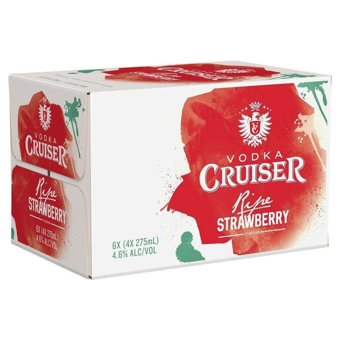 Vodka Cruiser Ripe Strawberry 275ml Spirits Carlton United Breweries