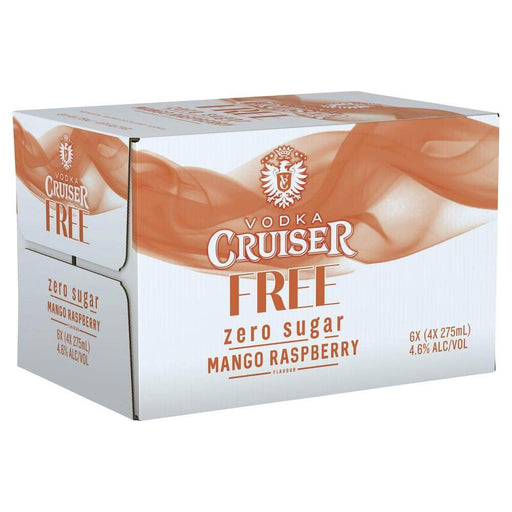 Vodka Cruiser Sugar Free Mango Raspberry 275ml Premix Carlton United Breweries
