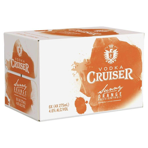Vodka Cruiser Sunny Orange Passionfruit 275ml Spirits Carlton United Breweries