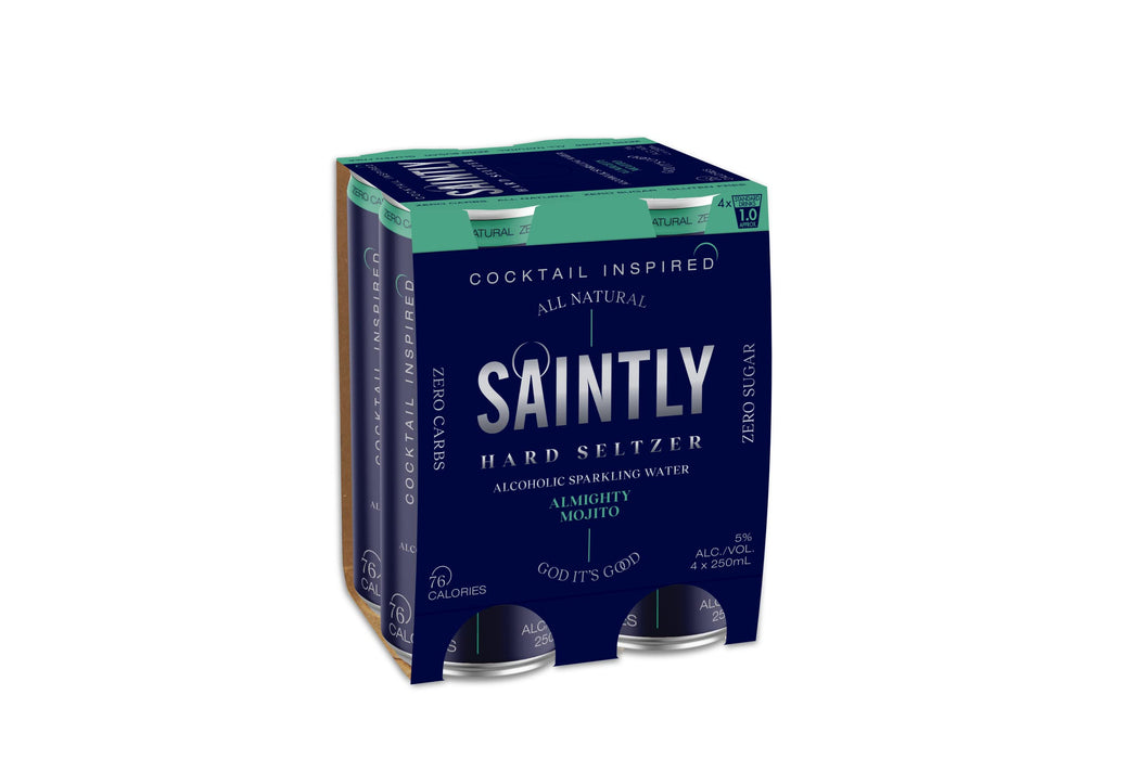 Saintly Seltzer Almighty Mojito cans 250ml x 4  Saintly