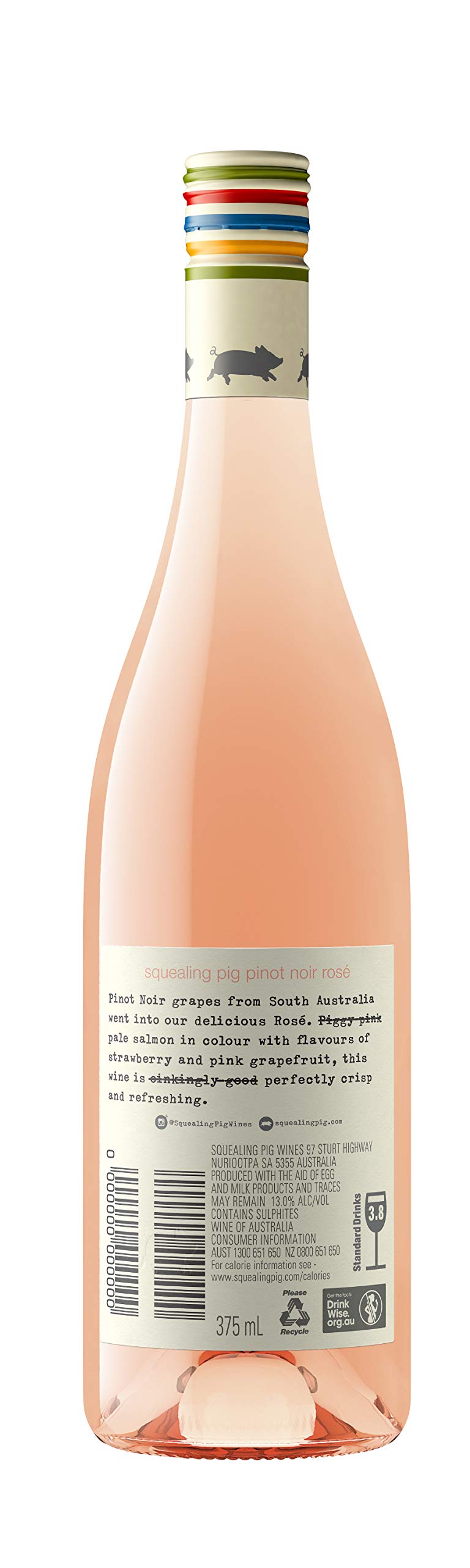 Squealing Pig Marlborough Pinot Noir Rose Wine 750 ml (Case of 6)