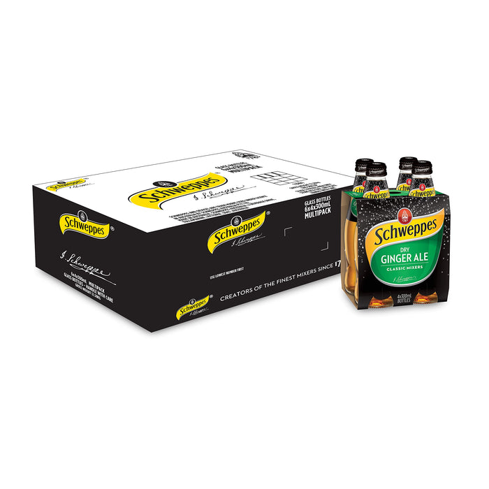 Schweppes Dry Ginger Ale Soft Drink, 4 x 300 ml (Pack of 6)  Visit the Schweppes Store