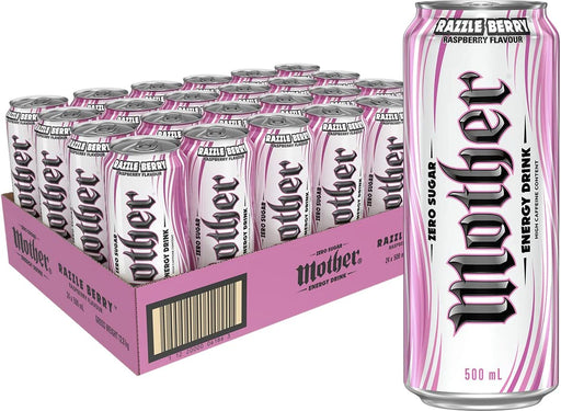 Mother Energy Drink Zero Sugar Razzle Berry Cans 24 x 500mL  Visit the Mother Energy Store