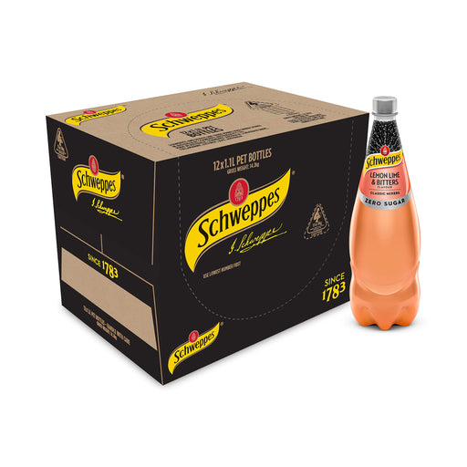 Schweppes Zero Sugar Lemon Lime and Bitter Mixer Drink 1.1 liter (Pack of 12)  Visit the Schweppes Store