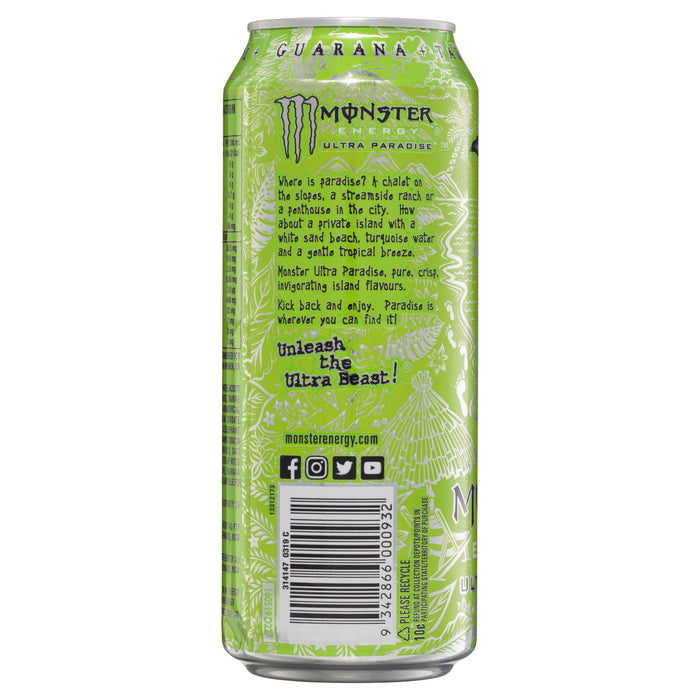 Monster Ultra Paradise Green Energy Drink Cans 24 x 500 mL  Visit the Monster Store