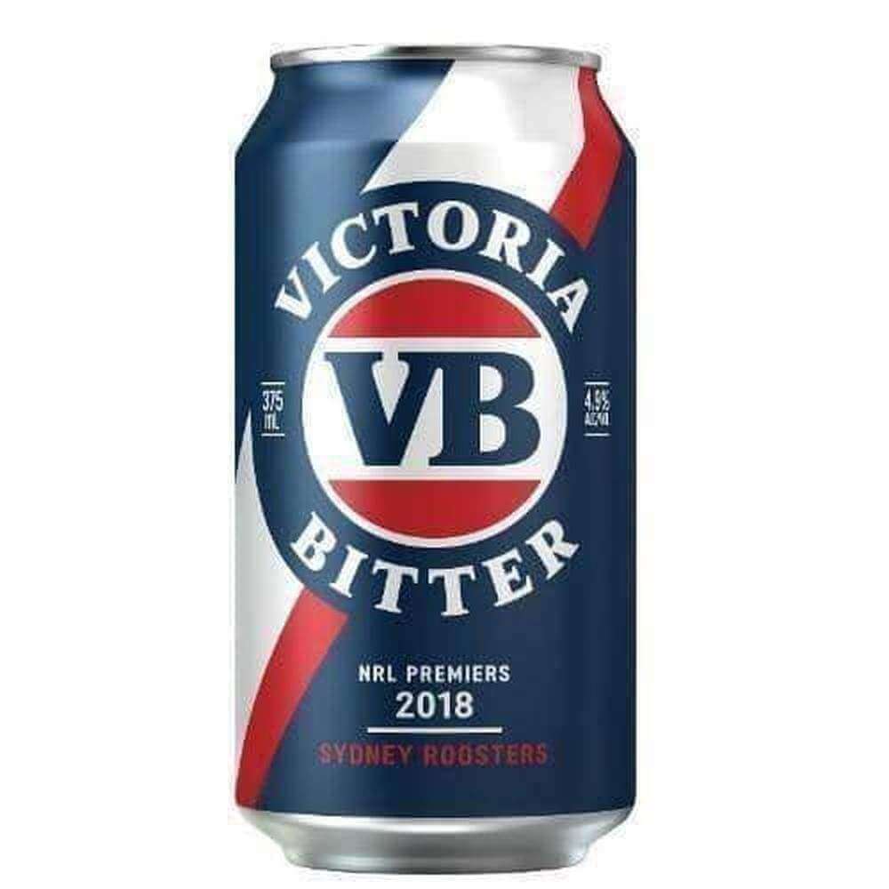 Victoria Bitter Sydney Roosters NRL Premiership Cans 375ml